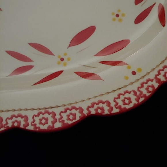 Temptations Old World Red Oval Platter - Picture 3 of 7